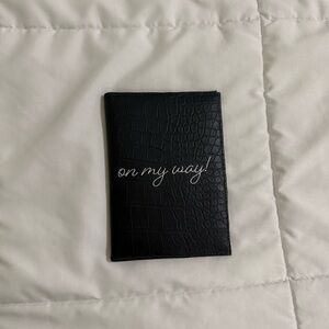 Navy Blue Croc Embossed Passport Holder